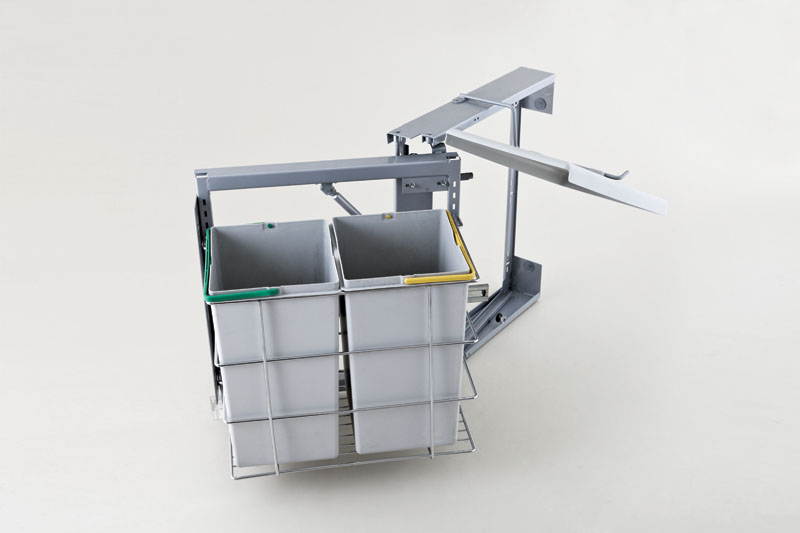 Выдвижное поворотное мусорное ведро